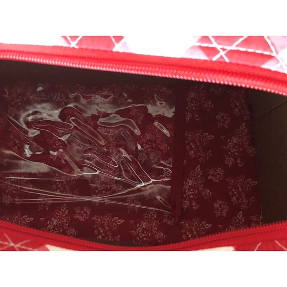 Pioneer Woman Quilted Weekender Travel Bag Red Gingham Charming Check Plaid New - Picture 3 of 13